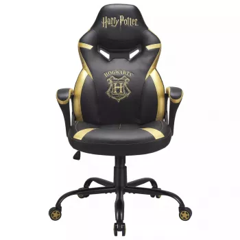 Žaidimų kėdė PC Subsonic Junior Hogwarts, minkštas sėdynės paminkštinimas, juoda/geltona