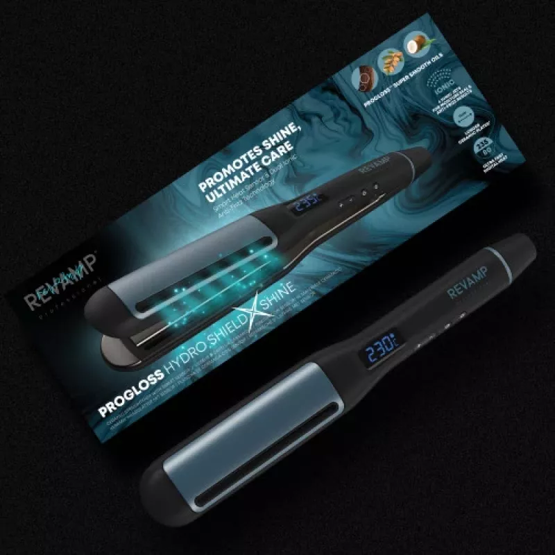 Revamp Progloss Hydro Shield X Shine tiesintuvas plaukams Warm Black 3 m