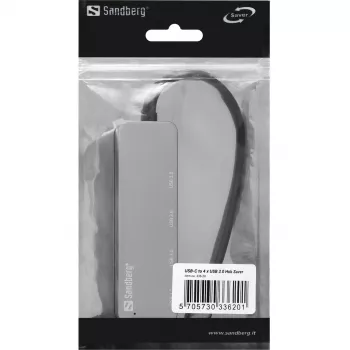 USB šakotuvas Sandberg USB-C į 4x USB 3.0 Hub SAVER