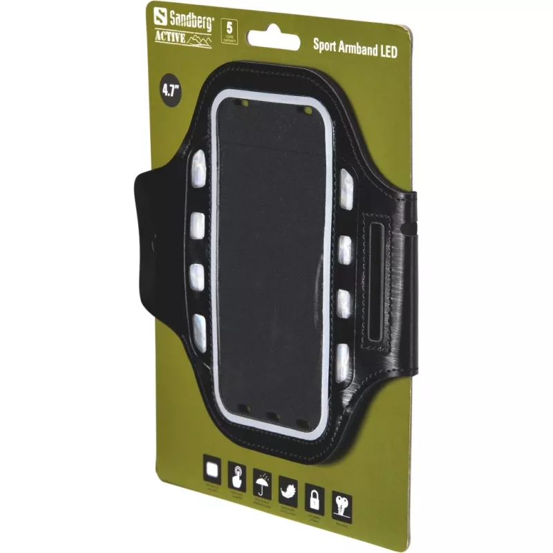 Dėklas ant rankos Sandberg Sport Armband LED 4.7 inch