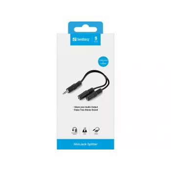 Audio skirstytuvas Sandberg MiniJack 1→2 502-16