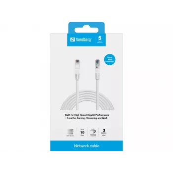 Tinklo kabelis Sandberg Network Cable UTP Cat6 RJ-45 3 m Baltas