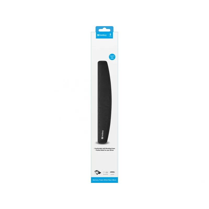 Riešo atrama Sandberg Memory Foam 48 cm juoda
