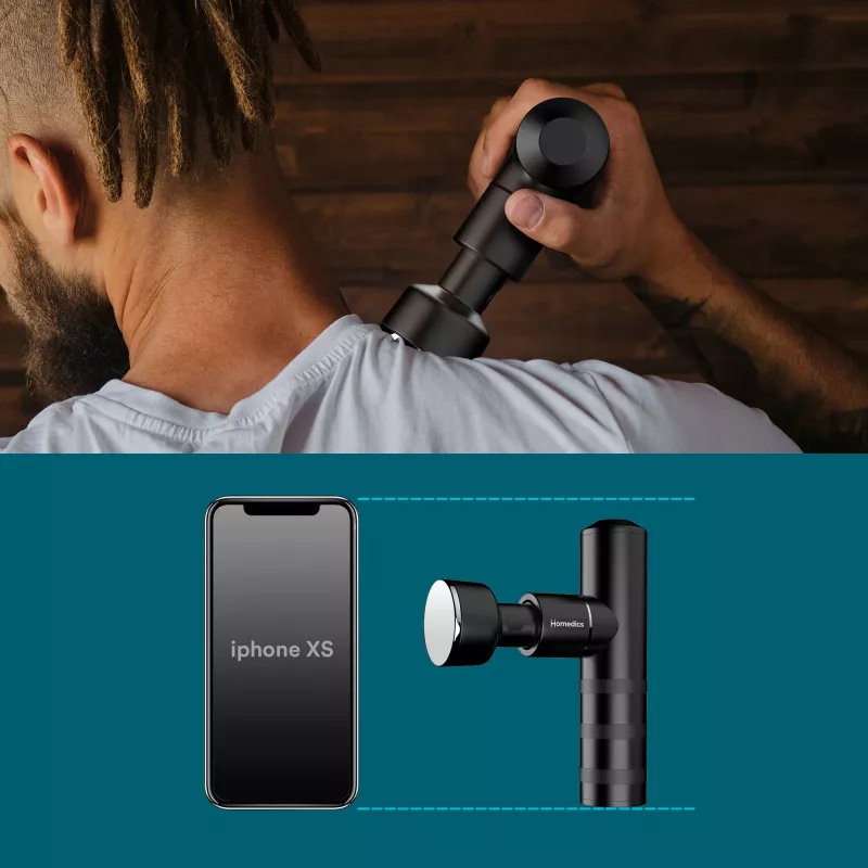 HoMedics Myti Universal Anthracite Pummeling Massage – nešiojamas perkusinis masažuoklis