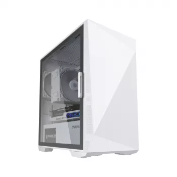 Zalman Z1 Iceberg White - mATX Mid Tower korpusas / Iš anksto sumontuoti 2 x 120mm ventiliatoriai Mini Tower