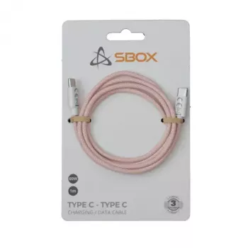SBOX CABEL USB TYPE C -> USB TYPE C M/M 1 m Pink 60W
