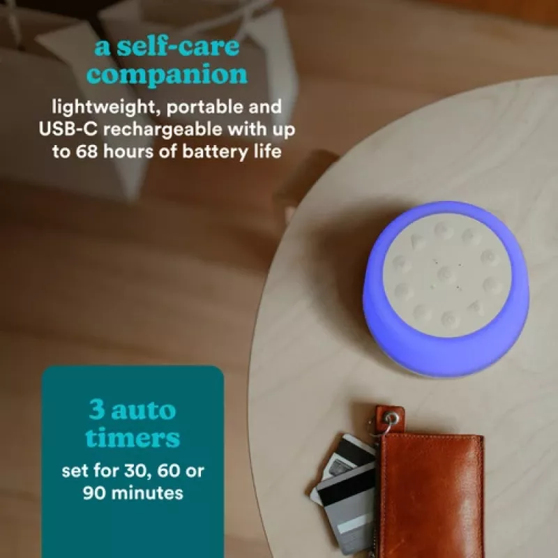 HoMedics SS-2700WH SoundSleep Aura garsų aparatas su kolonėle, Bluetooth 5.3, įkraunamas USB-C, nakties šviesa