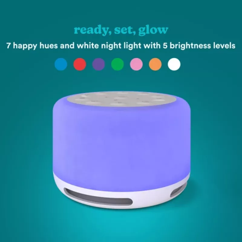 HoMedics SS-2700WH SoundSleep Aura garsų aparatas su kolonėle, Bluetooth 5.3, įkraunamas USB-C, nakties šviesa