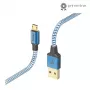 Hama Reflective USB 2.0 laidas USB A – Micro-USB B 1,5 m mėlynas