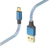 Hama Reflective USB 2.0 laidas USB A – Micro-USB B 1,5 m mėlynas