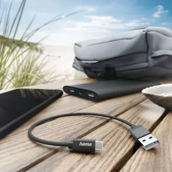 Hama 00201600 USB 2.0 laidas USB A – USB C 0,2 m juodas