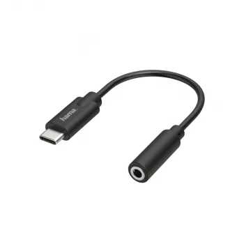 Hama 00205282 USB-C į 3,5 mm lizdo laidas, juodas