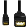 Hama 173892 USB 2.0 laidas Micro-USB B / USB A 0,15 m juodas