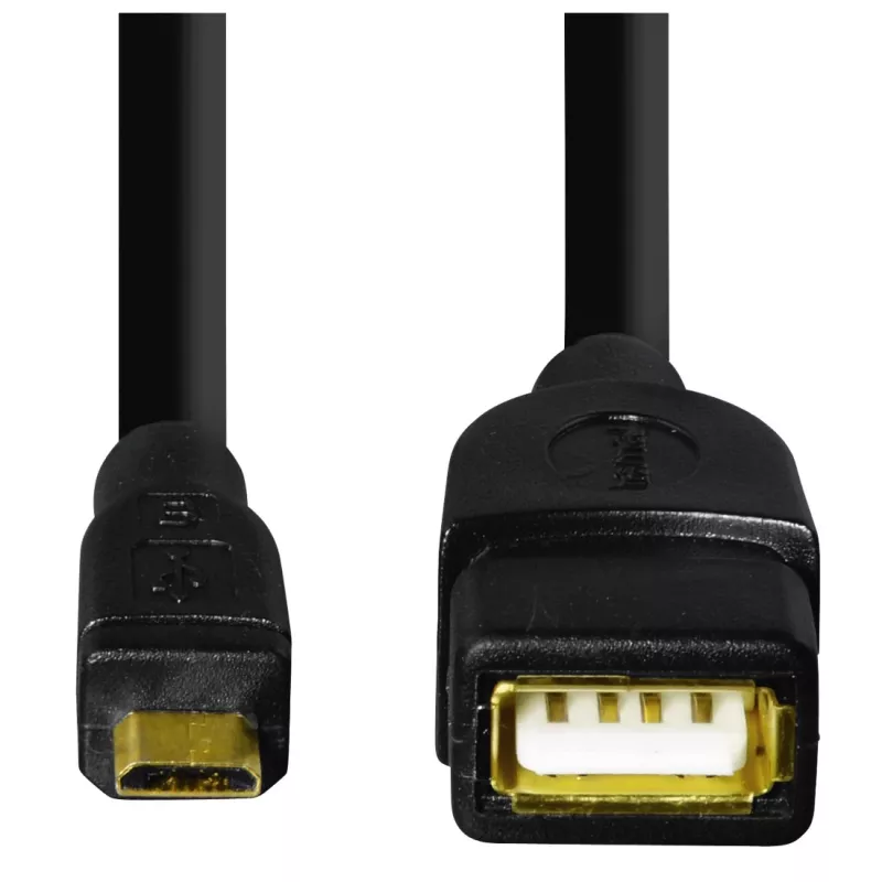 Hama 173892 USB 2.0 laidas Micro-USB B / USB A 0,15 m juodas