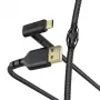 USB laidas Hama Stand USB 2.0 1,5 m USB A Micro-USB B juodas