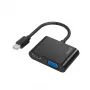 Hama 00200330 vaizdo adapteris Mini DisplayPort → HDMI + VGA (D-Sub) juodas