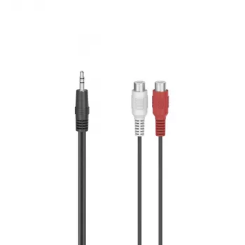 Hama 00205185 garso kabelis 0,1 m 2 × RCA 3,5 mm juodas