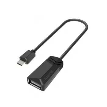 Hama 00200308 lyties keitiklis Micro-USB į USB Type-A juodas