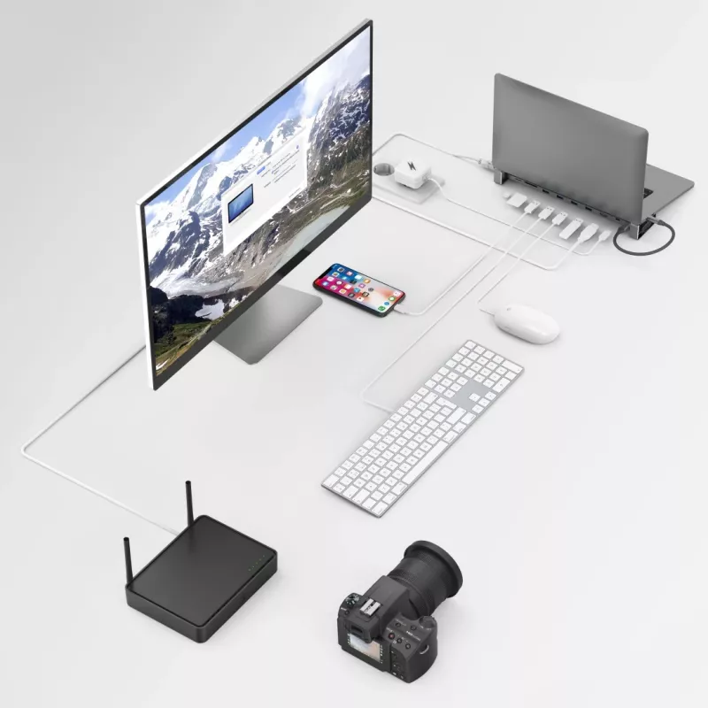 Hama 00200103 USB-C dokas / prievadų replikatorius USB 3.2 Gen 1 pilka