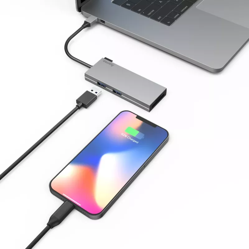 Hama 00200110 USB-C dokas / prievadų replikatorius USB 3.2 Gen 1 (3.1 Gen 1) Type-C pilka