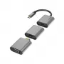 Hama 00200306 Connect2Go 6 viename vaizdo/garso adapterių rinkinys, USB-C, Mini DisplayPort, HDMI, VGA, 4K, pilkas