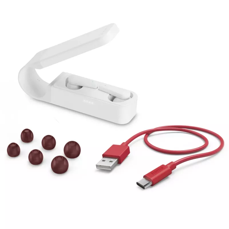Hama Spirit Pocket belaidės ausinės TWS, į ausį, baltos