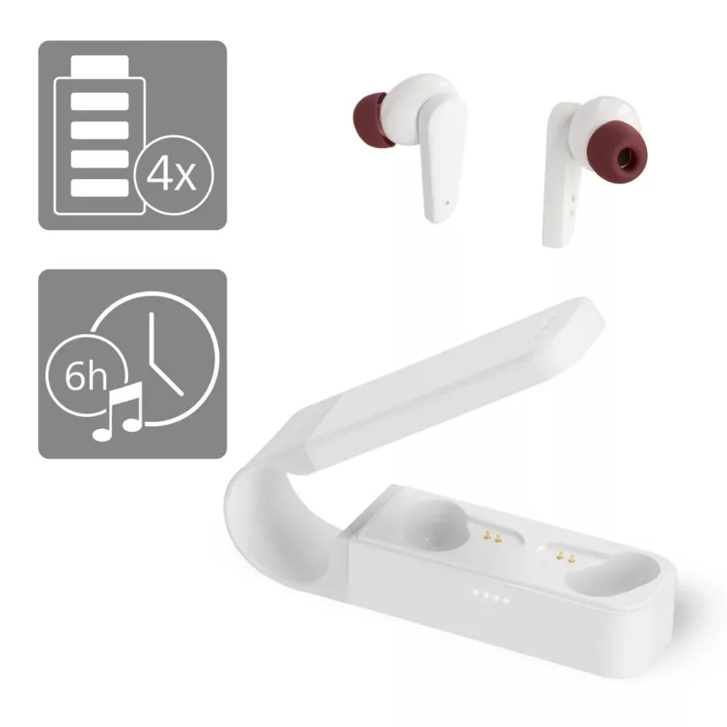 Hama Spirit Pocket belaidės ausinės TWS, į ausį, baltos
