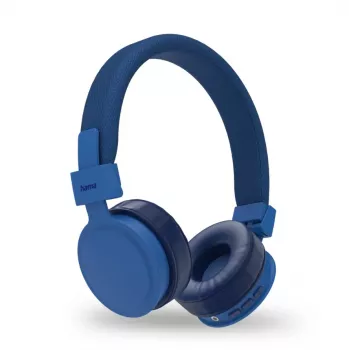 Hama Freedom Lit II belaidės ausinės ant galvos, muzikai/skambučiams, USB Type-C, Bluetooth, mėlyna