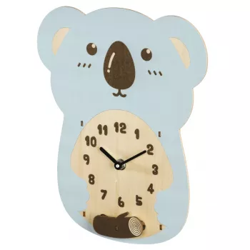 Hama Koala Švytuoklinis mechaninis laikrodis Mėlyna, Ruda, Medis