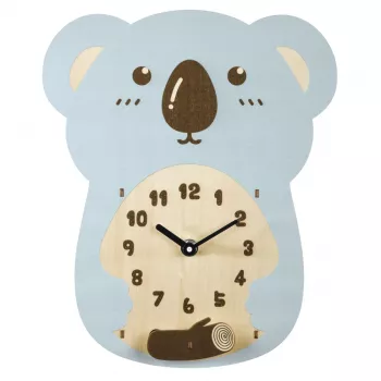Hama Koala Švytuoklinis mechaninis laikrodis Mėlyna, Ruda, Medis