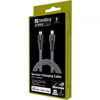 Sandberg Survivor USB-C PD > Lightning 1 m laidas 28 g
