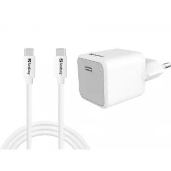 Sandberg USB-C 20W įkroviklis patalpoms su 1 m kabeliu, greitasis įkrovimas