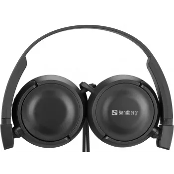 Ausinės Sandberg Saver MiniJack HeadPhone Travel, laidinės, viršugalvinės, MiniJack 3,5 mm, juodos