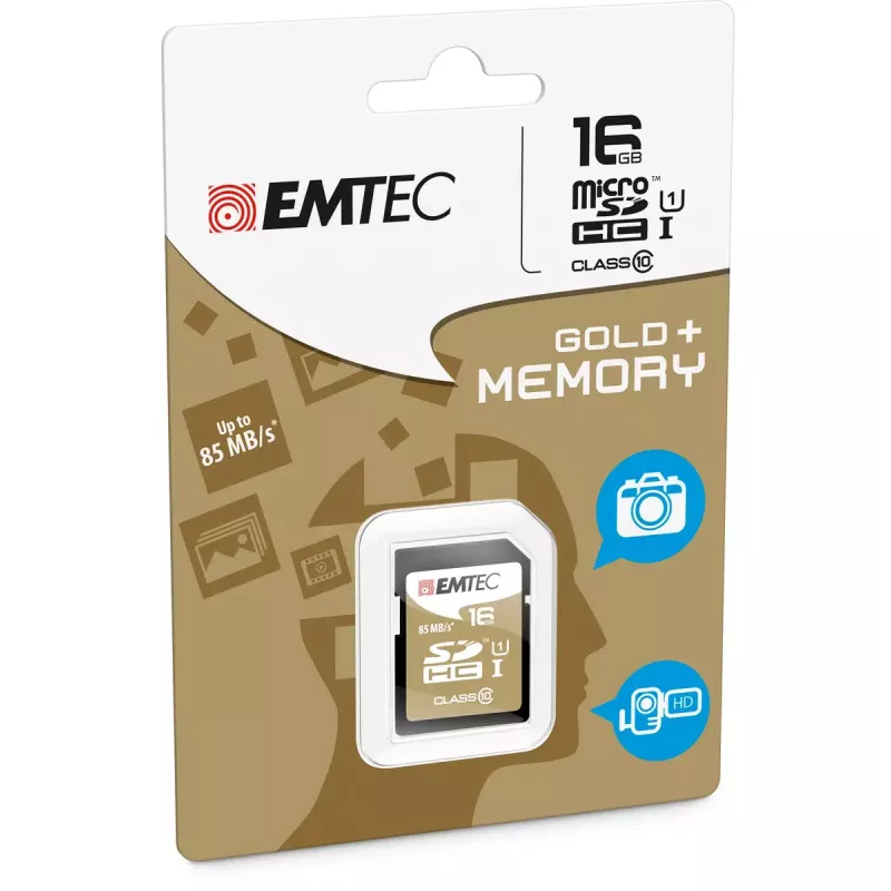 Emtec 16GB SDHC Class10 Gold atminties kortelė