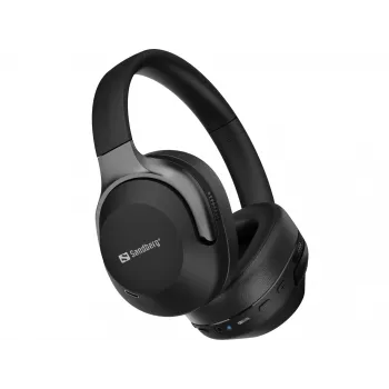 Sandberg Wireless Travel Headset ANC+ENC, belaidės ausinės, skambučiai/muzika, 228 g, juodos