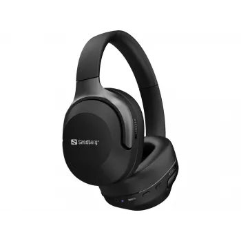 Sandberg Wireless Travel Headset ANC+ENC, belaidės ausinės, skambučiai/muzika, 228 g, juodos