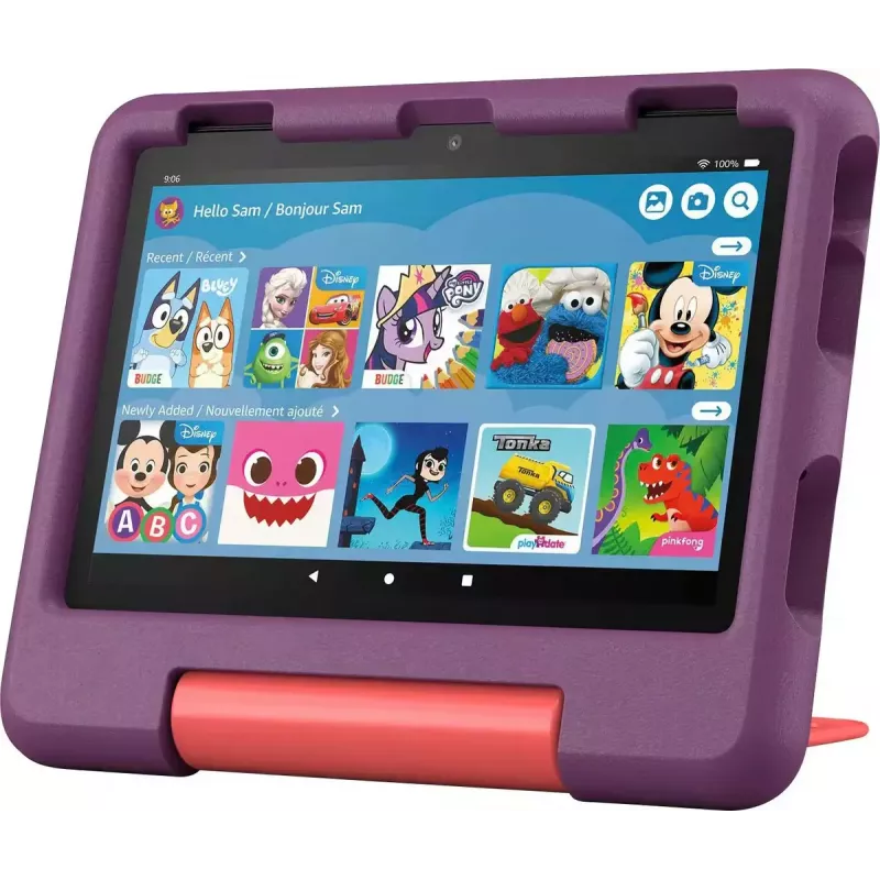 Planšetinis kompiuteris Amazon Fire HD 8 Kids (2024) B0CVDWHGG5 8 colių HD, 3 GB RAM, 32 GB atminties, violetinis