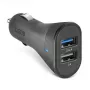 Automobilinis USB įkroviklis SBS Mobile TECR2USB24AFAST — 2×USB, 2.4A, greitas įkrovimas, juodas