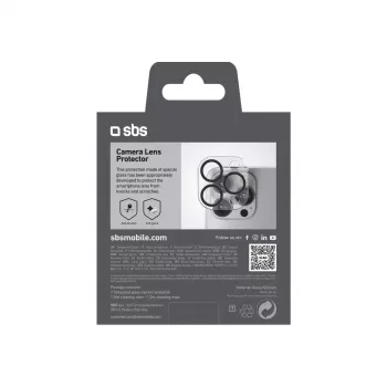 Ekrano ir fotoaparato lęšių apsauga SBS TECAMGLIP16PK, skirta iPhone 16 Pro/Pro Max, atspari įbrėžimams, permatoma