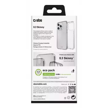 Mobiliojo telefono dėklas SBS TESKINIP1661PT, iPhone 16 Pro, 16 cm, permatomas
