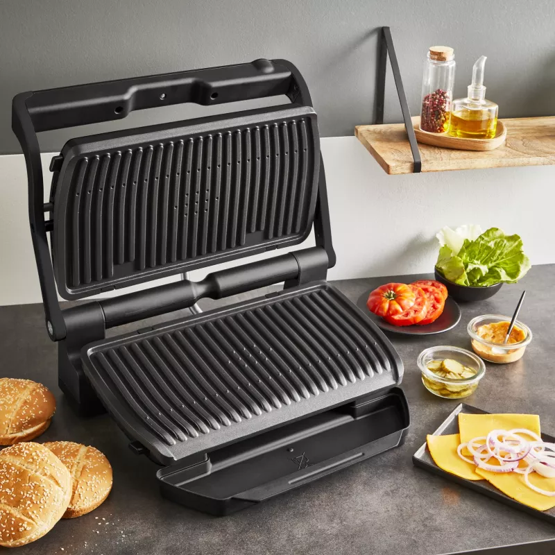 Kontaktinė grilio keptuvė Tefal Optigrill+ XL GC727810 2000 W, stačiakampė, reguliuojamas termostatas, juoda, 445×365×175 mm