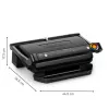 Kontaktinė grilio keptuvė Tefal Optigrill+ XL GC727810 2000 W, stačiakampė, reguliuojamas termostatas, juoda, 445×365×175 mm