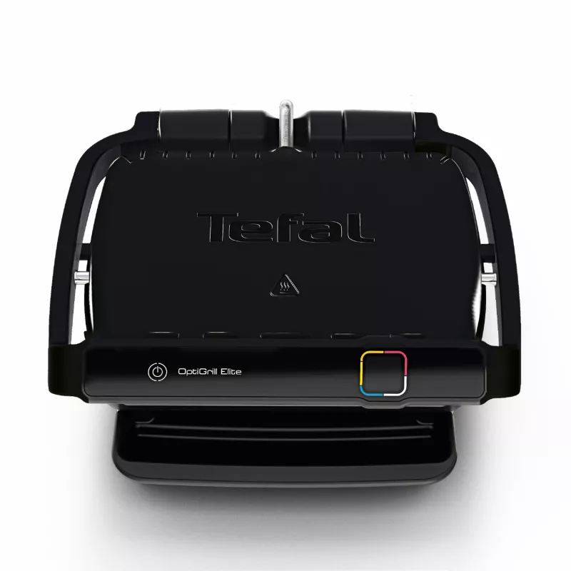 Kontaktinė gruzdintuvė Tefal OptiGrill Elite GC7508 juoda termoplastinė stačiakampė
