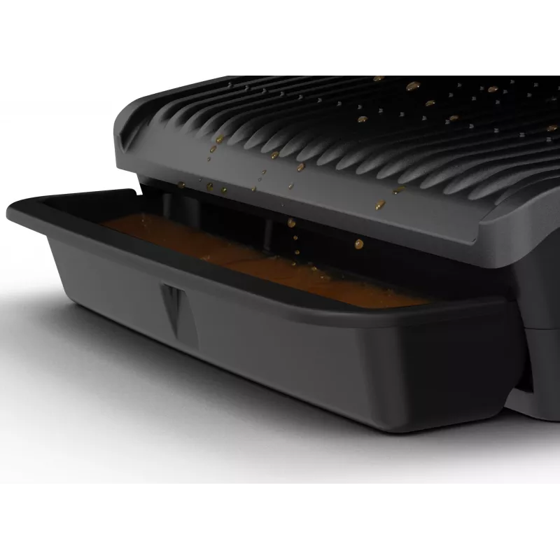 Kontaktinė gruzdintuvė Tefal OptiGrill Elite GC7508 juoda termoplastinė stačiakampė