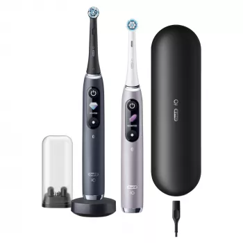 Sukamasis-osciliuojantis dantų šepetėlis Oral-B iO 80363731 Juodas Sidabrinis Suaugusiems Dantenų priežiūra Jautrūs dantys Balinimas