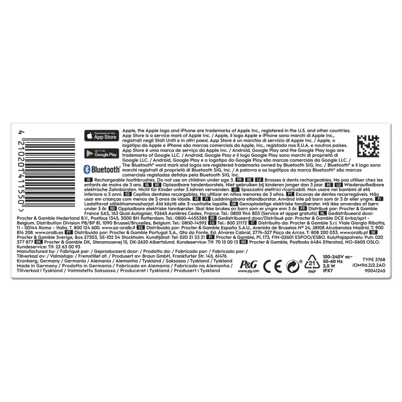 Sukamasis-osciliuojantis dantų šepetėlis Oral-B iO 80363731 Juodas Sidabrinis Suaugusiems Dantenų priežiūra Jautrūs dantys Balinimas
