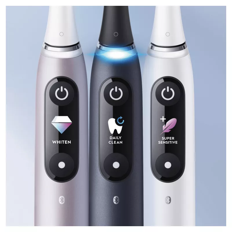Sukamasis-osciliuojantis dantų šepetėlis Oral-B iO 80363731 Juodas Sidabrinis Suaugusiems Dantenų priežiūra Jautrūs dantys Balinimas