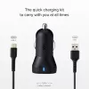 Automobilinis kroviklio rinkinys SBS Mobile USB-Type-C, 2× USB 2.0 prievadai, 1 m laidas, 12 W, 12/24 V įėjimas, juodas