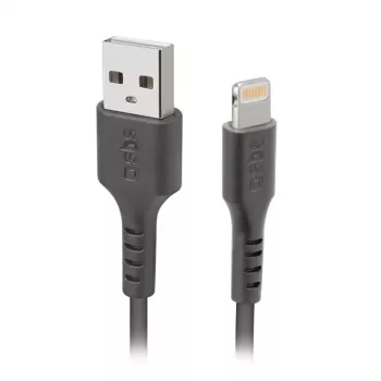 SBS Mobile TECABLEUSBIP589K Lightning – USB A laidas, 1 m, USB 2.0, juodas