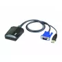 ATEN CV211 Nešiojamojo kompiuterio USB KVM konsolės adapteris serverių priežiūrai